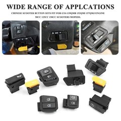 Motorcycle Handle Switch Button in PP Material Compatible with Chinese GY6 4