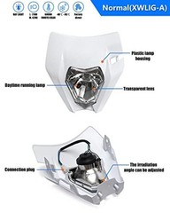 Dirt Bike Headlight Kit,Pit Bike Headlight,Universal Normal (XWLIGA) black