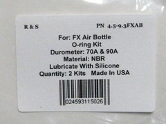 2 FX Air Bottle O-Ring Kits / R&S 4.5-9.3FXAB