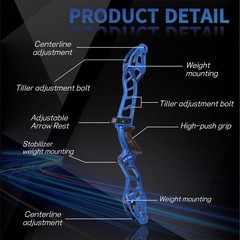 Aluminum Alloy Bow Riser CNC ILF Takedown Recurve Bow Handle 23″/25″ RH Hunting