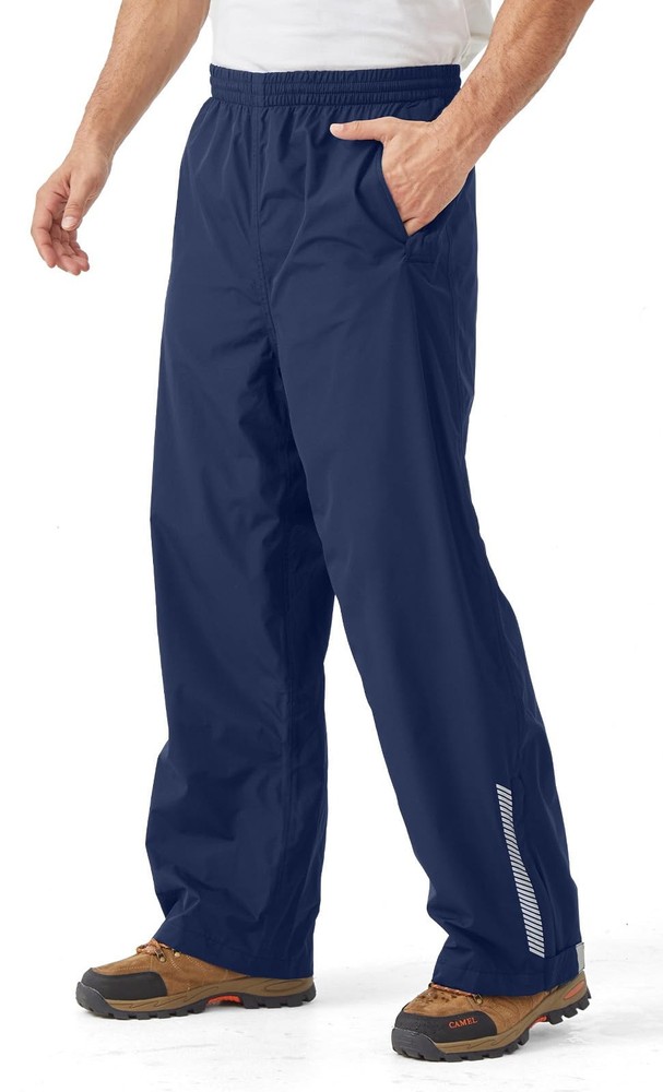 Eigioo Mens Packable Rain Pants Waterproof Windproof Outdoor Rain Overpants For