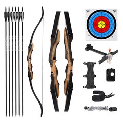 Archery Takedown Recurve Bow 62 inch for Adults, 20-50lbs,Target Practice & Hunt