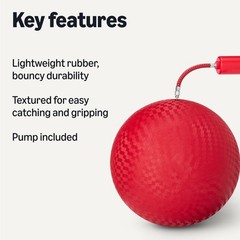 Amazon Basics 10-Inch Playground Kickball, 2-Pack 10″, 2 pack, Red