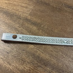 Vintage Gorgeous Silver 2 Row Crystal Horse Leather Browband For Bridle.