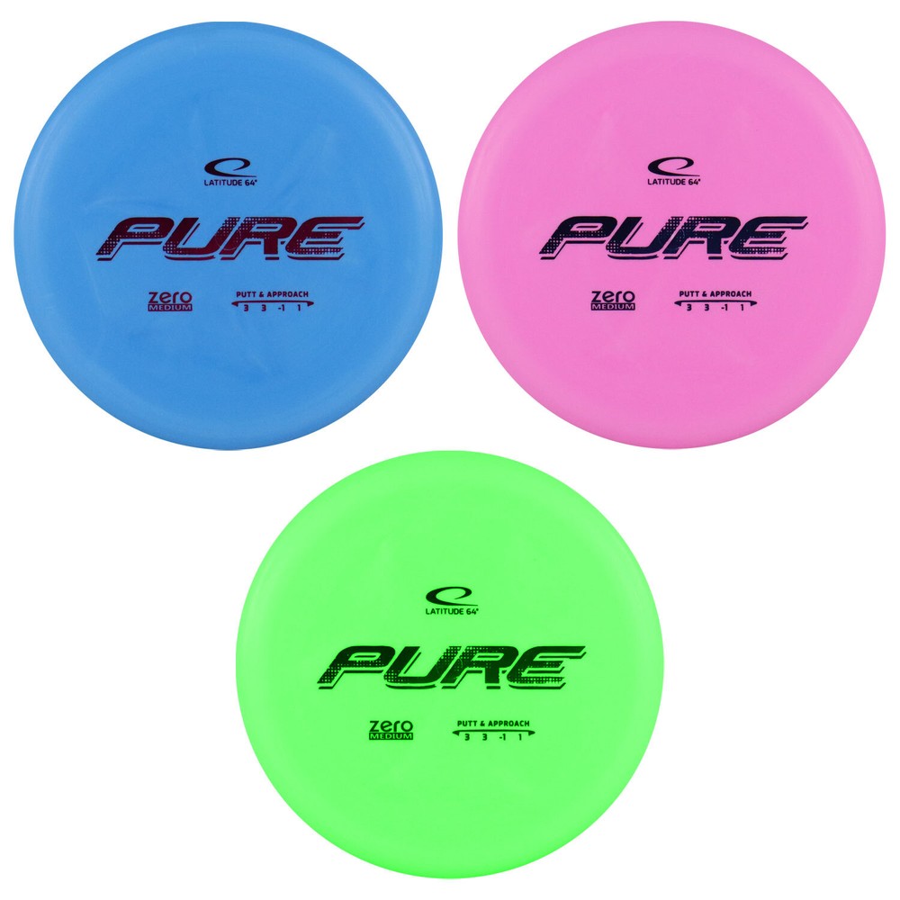 Latitude 64 Disc Golf Zero Medium Pure Putter 3/3/-1/1 – Choose Exact