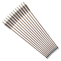 1 Dozen Hunting 33″ Recurve Bow Arrow Traditional Handmade Bamboo Arrows