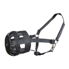 Formay Horse Grazing Muzzle w/Halter, Black, Size miniature – NWT