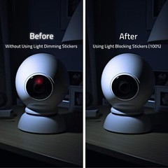 2 hojas de pegatinas de bloqueo de luz LED para cubiertas de LED opacas