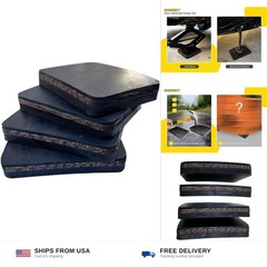 4 Pack Heavy Duty Rubber Pads- Nylon Reinforced- 11,000lbs Capacity, Non-Slip…