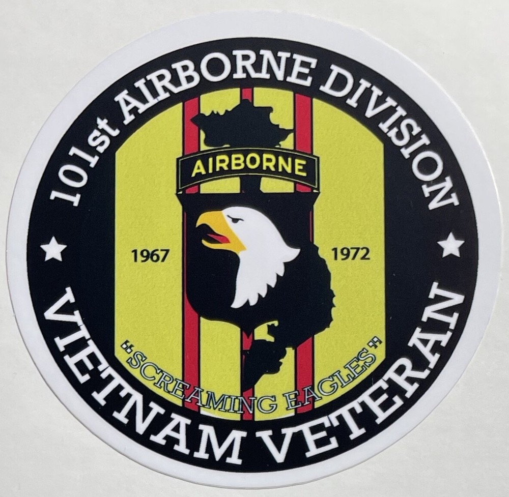 US Army 101st Airborne Division Vietnam Veteran Sticker Waterproof New D999