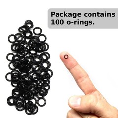 O-Ring 1/4 Inch Tightening Washers for Archery Arrow Broadhead Tips (100 Pack)