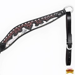 Western Headstall and Breast Collar Set HILASON Tooled Leather Horse Bridle Tack