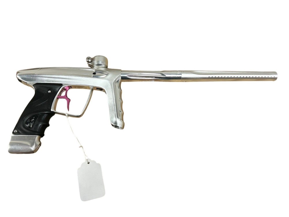 Used DLX TM40 Paintball Marker w/ Case – Dust Silver/Polished Silver