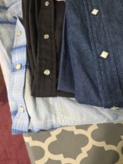 VTG / Modern Women WESTERN Shirt Lot (5) Small L/s Adobe Rose Rockmount ++ Vgc