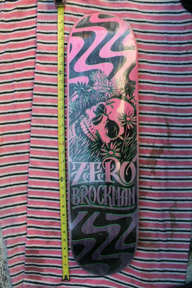 ZERO James Brockman Psychedelic Skull Flashback Rare 7.88x31in. SKATEBOARD DECK