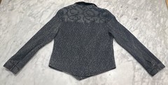 Equestrian Women’s Shirt Small Snap Texture Floral Cotton Blend USA