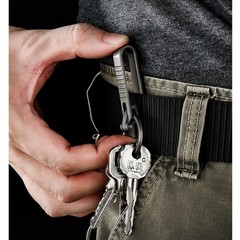 Titanium Alloy EDC Belt Clip Carabiner No-Spring Hook Key Holder Lightweight