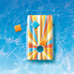 35-Inch Inflatable Pool Cornhole Set Toss Games for Kids and Adults