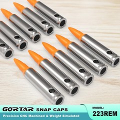 GORTAR 223rem Snap Caps Training Dummy Rounds Practice Safe Silvery & Orange
