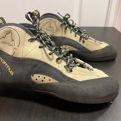 La Sportiva TC Pro Rock Climbing Shoes Mens EU 42.5 US 9.5 Tan Black Vibram