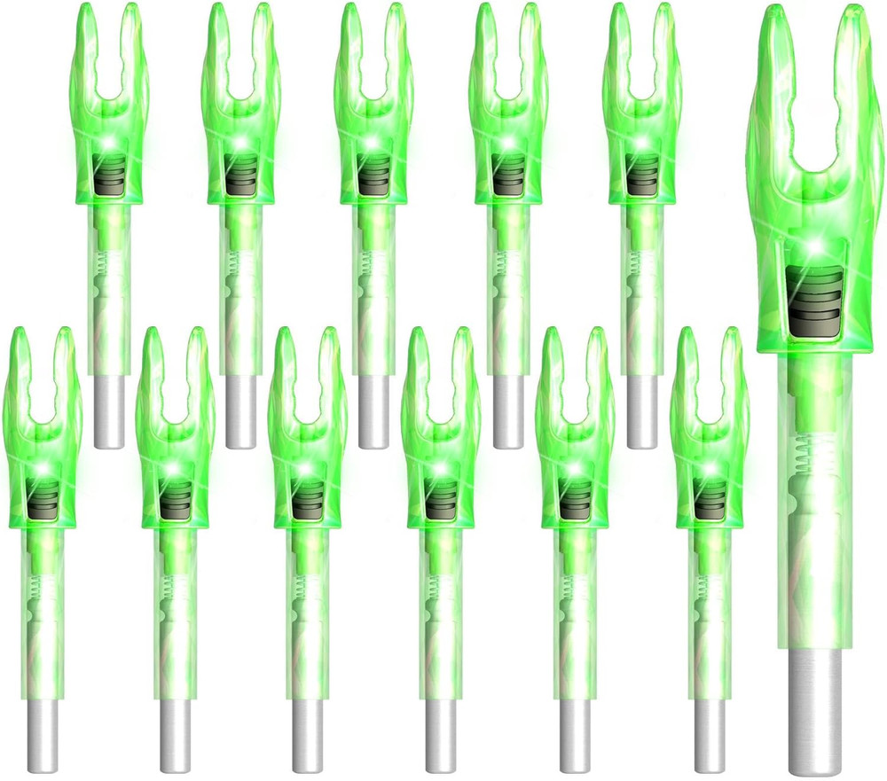 6/12PCS G Lighted Nocks for Arrows with .165 .204 .233 .244 .246 inside Diameter