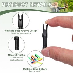 Archery Arrow Nocks, Plastic Nocks Arrows Tail Accessory-Fitting for (DIY Hun…