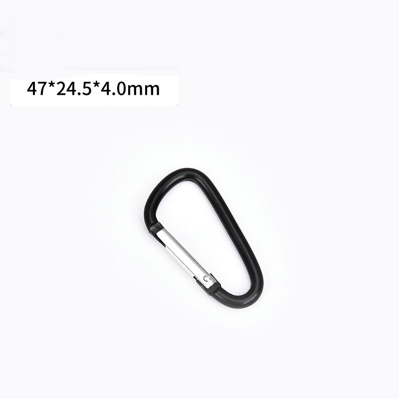 10/50 PCS Carabiner D Shape Spring Clip Snap Key Hook Keychain Buckle