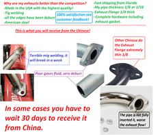 Mini Bike custom Exhaust Header Pipe for Predator 212cc & Honda GX200.