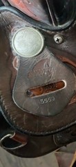 Vintage SIMCO 55679 Western Horse Saddle With Silver Trim