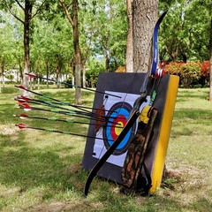 Deerseeker Outdoor 60″ Takedown Recurve Bow Traditional Wooden Bow R-hand 55lbs