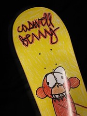 RARE Enjoi Caswell Berry Monkey Cartoon Scribble Skateboard Deck Vintage