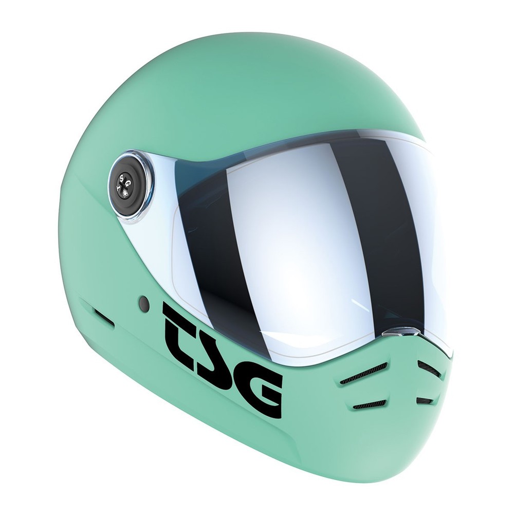TSG Pass 2.0 Full Face Helmet , Downhill Skateboarding, L (58-60 cm), Mint Blue