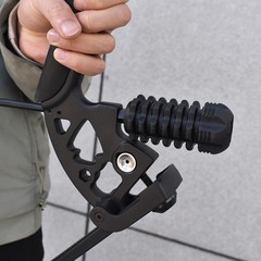 Short Rubber Bow Stabilizer – Black, Dampens Shock for Hunting & Target Archery