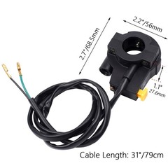 Twist Throttle Handle Grip Assembly and 36 Cable with Kill Switch Set for 7/8