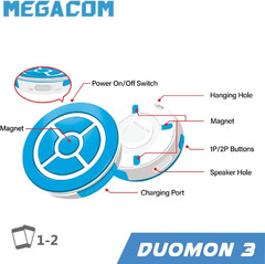Megacom Duomon3 1P/2P Auto Catcher, Rechargeable Pocket Auto Collecting Device w