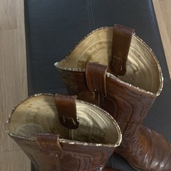 Dan post 6605 Brown Leather Western Cowboy Boots mens US 8/12 D Made in Spain