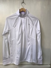 Ariat Pro Series Equestrian Sunstopper 2.0 1/4 ZIP LS Show Shirt White Medium M