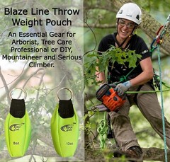 Arborist Throw Line Weight Pouch Bag 2-Pack(8 0z and 12 oz)- Outdoor Tree Climb