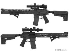 Krytac War Sport Licensed LVOA-C Carbine Airsoft AEG Rifle (Model: Black)