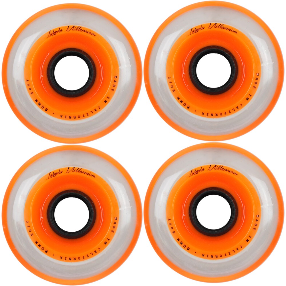 Labeda Millennium Gripper Orange Roller Hockey Inline Wheels 80mm SOFT 4 Pack