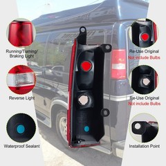 Tail Light Assembly for 2003-2023 Chevy Express GMC Savana 1500 2500 3500 Pas…