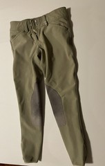 Romfh Women’s Breeches 24R Beige Gray Cotton Blend Equestrian
