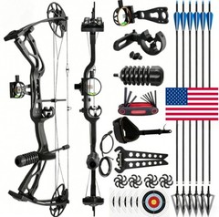 Archery Carbon Arrows Sight Release Set 70lb 320FPS Compound Bow Speed Hunting