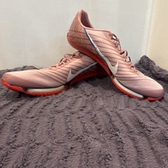 Nike Maxfly 2 Track Spikes Running Shoes US 14 Pink/Red w/ Bag & Accessories
