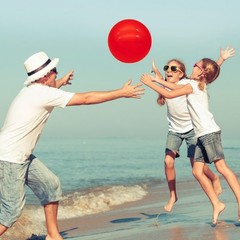 6Inch Inflatable Bouncy Balls 6Pack with Hand Air Pump, Red Color