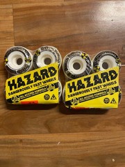 2 Sets of Hazard Madness Skateboard Wheels 53mm & 54mm ~ New FREE SHIPPING!