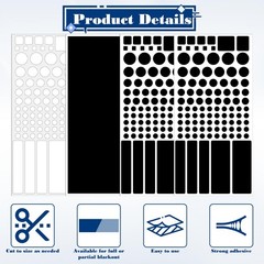 4 Sheets Blackout Stickers for Electronics, Led Light Dimming Cover Lights Di…
