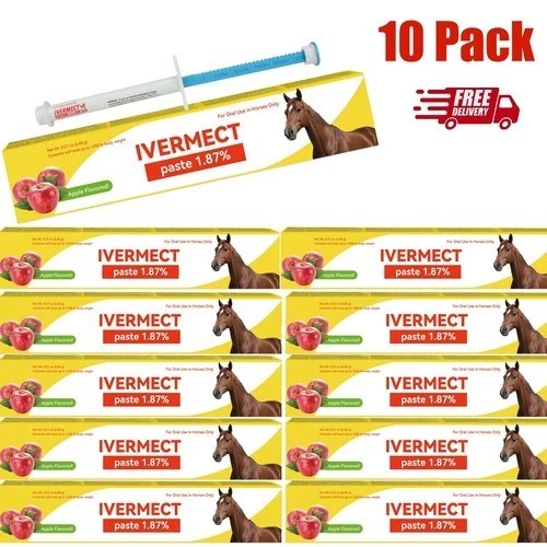 10 Pack New Paste Wormer Horse Dewormer Apple Flavor US Free Shipping EXP 11/27