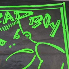 Vintage Bad Boy Club Poster Skateboard Surf Bmx 1980s Neon Green