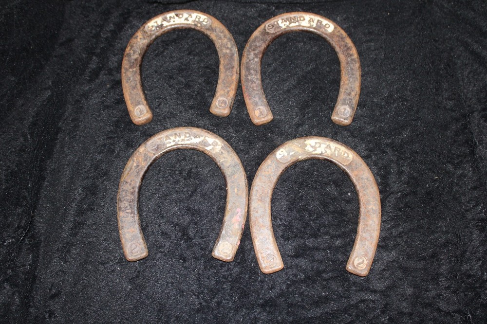 Rare Set Vintage Official Standard Forged Steel Pitching Horseshoes 2.5# Each